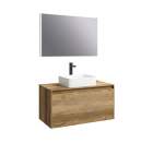 Комплект мебели AQWELLA 5 STARS Mobi 100 дуб балтийский, с зеркалом, раковина Джой 46