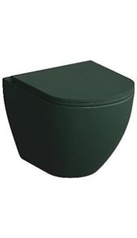 Унитаз подвесной GROSSMAN GR-4455OLMS с сиденьем с микролифтом, зеленый матовый
