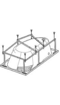 Монтажный комплект к ванне акриловой асимметричной "Майорка XL" 160х95