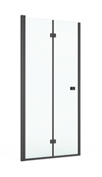Дверь в нишу или комбинации ROCA Capital 90x195 складная, профиль черный